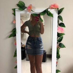 jean skirt american eagle
